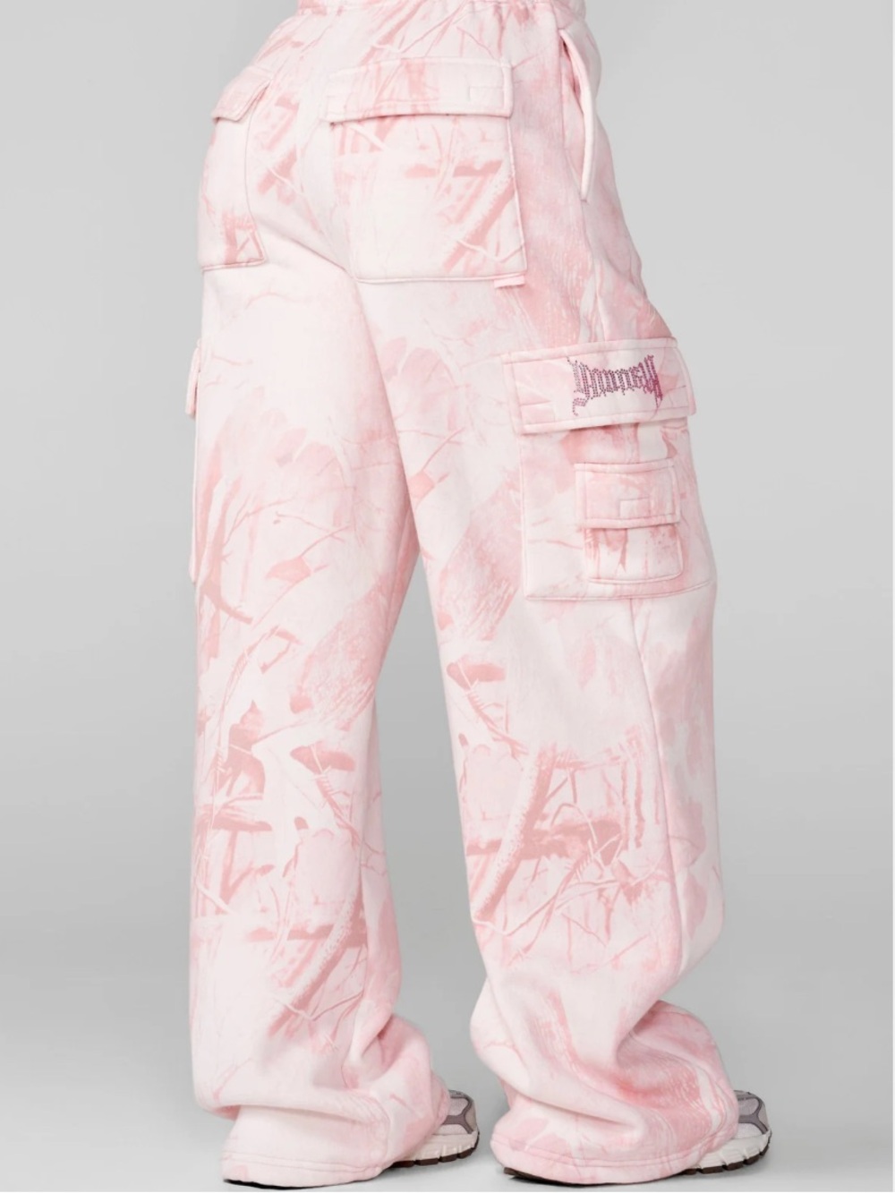 YoungLA Pink Camo Wide-Leg Cargo Pants